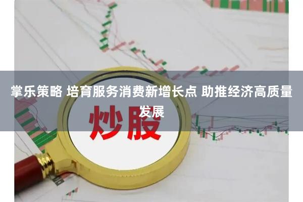 掌乐策略 培育服务消费新增长点 助推经济高质量发展