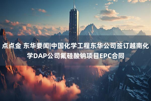 点点金 东华要闻|中国化学工程东华公司签订越南化学DAP公司氟硅酸钠项目EPC合同