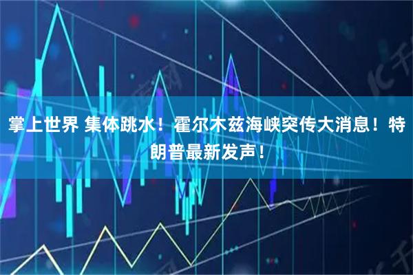 掌上世界 集体跳水！霍尔木兹海峡突传大消息！特朗普最新发声！