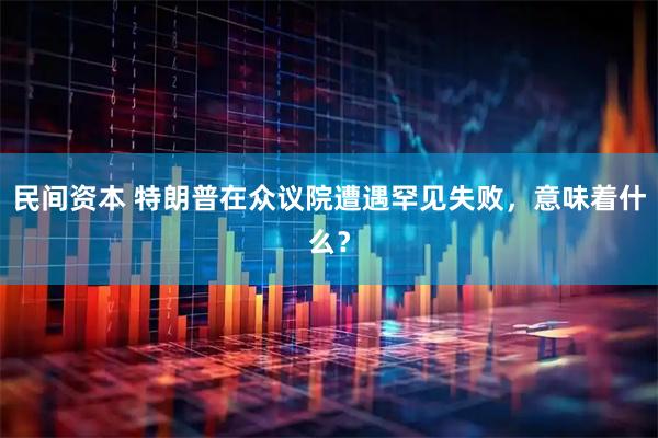 民间资本 特朗普在众议院遭遇罕见失败，意味着什么？